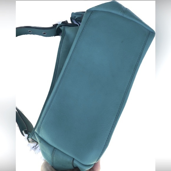 Coach Legacy Duffel Shoulder Handbag Teal Blue/Green - Picture 6 of 16